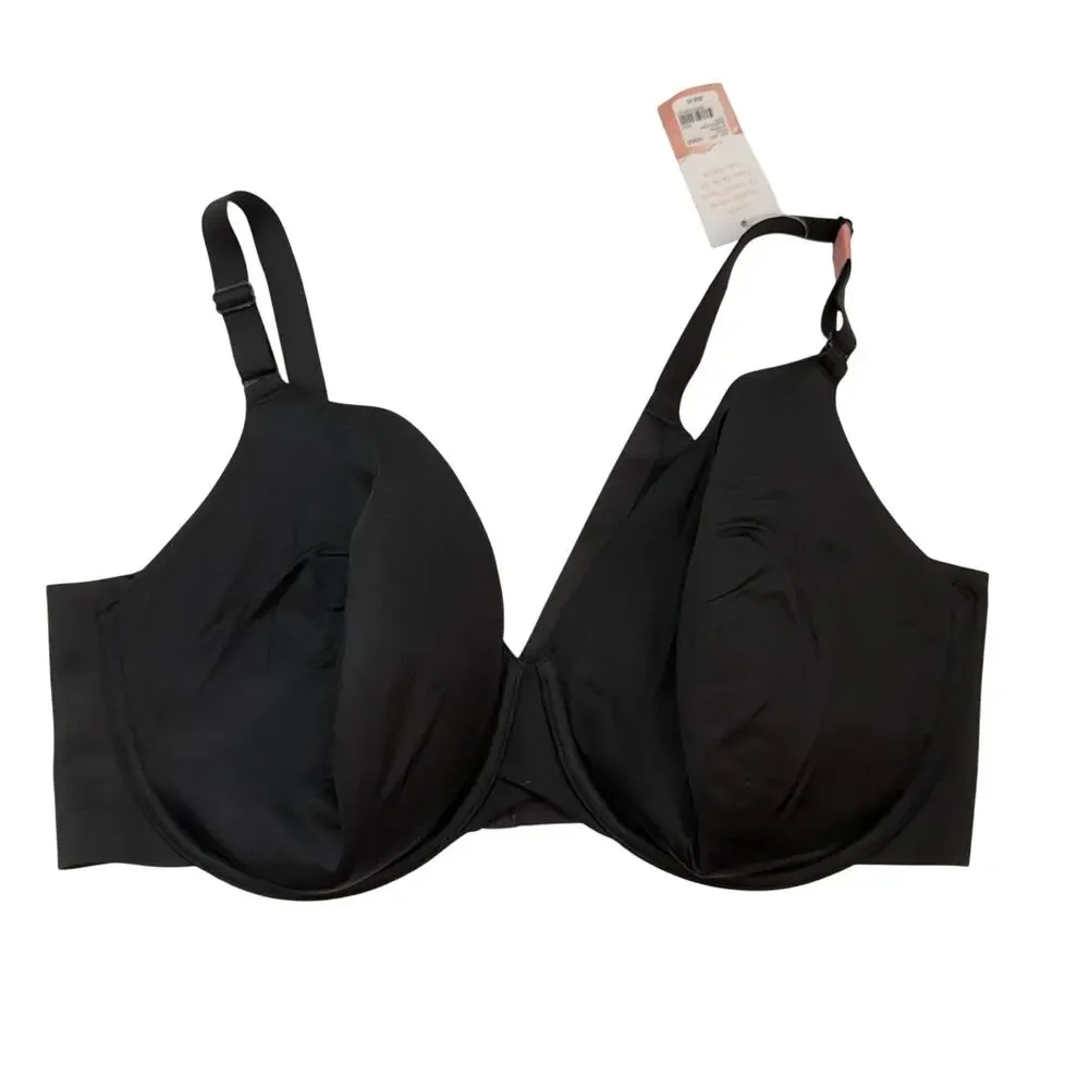 NEW Cacique Black Lightly Lined Full Coverage Bra Plus Size 42DDD